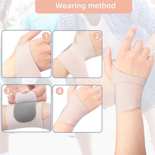 product_image_name-Generic-Two breathable wrist supports, suitable for men and women - Adjustable elastic sports wrist support - Black-7