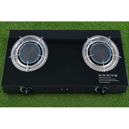 Boscon Boscon, Infrared Tabletop Tempered Glass 2 Burner Gas Cooker-Auto Ignition - image 2