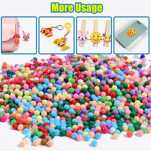 6000pcs Refill Hama Beads Puzzle 3D Handmade Magic Aquabeads DIY