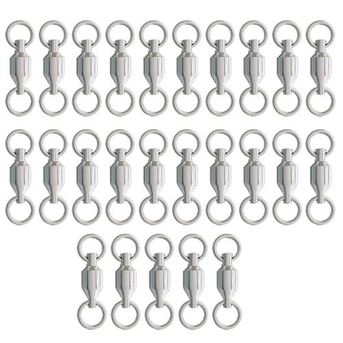 Generic 25Pcs Ball Bearing Fishing Swivel Rings Stainless Steel