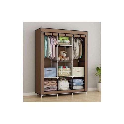 product_image_name-Generic-3 Partition High Quality Steel Compartment Mobile Wardrobe-2