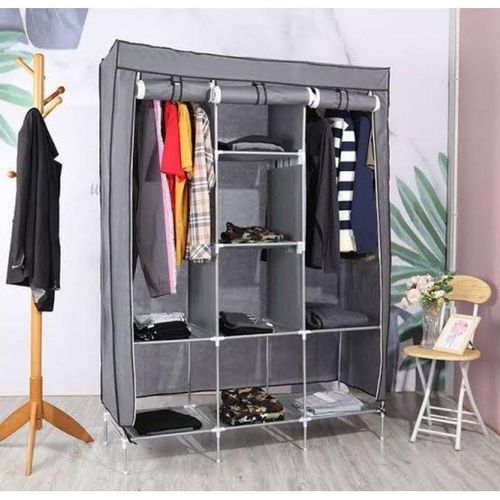 product_image_name-Generic-3 Partition High Quality Steel Compartment Mobile Wardrobe-3