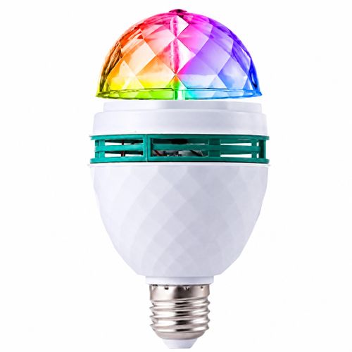 Generic E27 RGB Rotating Disco Party Light Bulb Stage Lamp