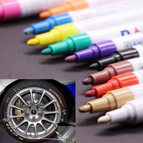 Tire Ink | Paint Pen for Car Tires | Permanent and Waterproof | Carwash Safe (1 Pen, White)