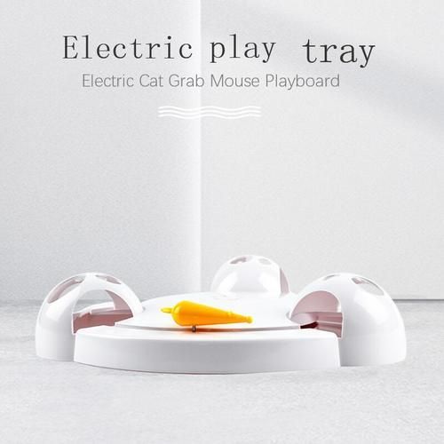 Electric Cat Toy Teasing Cat Stick Crazy Game Spinning Turntable