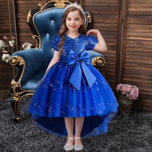 Cute Baby Girl Pink 1st Birthday Party Princess Dress Formal Pageant  Banquet Ball Gown Christening Infant Outfits Vintag Kid Size 4T Color dress --3