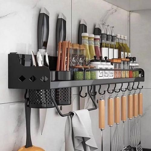 product_image_name-Generic-Wall Mounted Knife Cutlery Holder Rack With Towel Holder-1