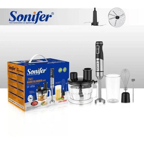 Generic Premium Sonifer 7-in-1 Multifunction Hand Blender & Food Processor Set  - 1500W - Primeeagle Concept Global® - image 2