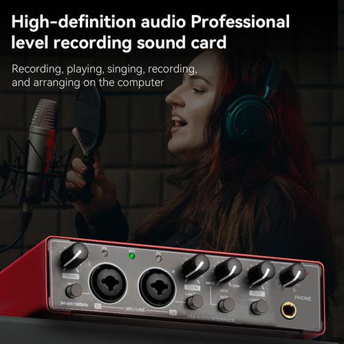 YUUIKLLE USB Audio Interface for Guitarists, Vocalists, Podcasters or playback studio quality sound - image 5