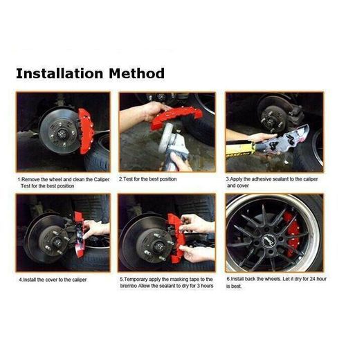 product_image_name-Brembo-4pcs 3D Brembo Style Car Disc Brake Caliper Cover [black]-5