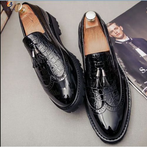 Men'S Formal Coprate Styled Leather Shoe - Black Office Shoe + Shoe Box ...