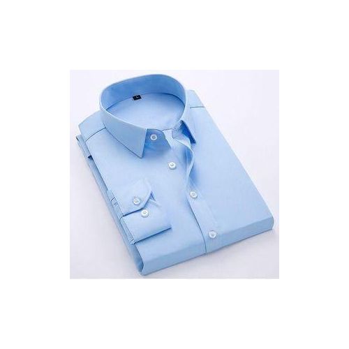 Fashion Men Corporate Quality Plain Long Sleeve sky blue Shirt