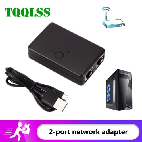 Mini 2 Port RJ45 Network Switch Ethernet Network Box Switcher Adapter HUB