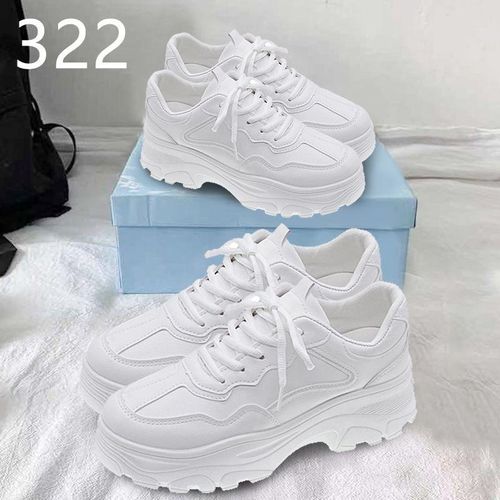 Fashion White Classic Sneakers For Ladies