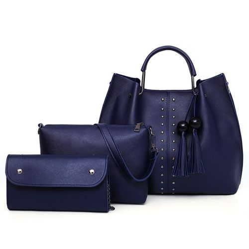 product_image_name-Fashion-3in1 Leather Blue Handbag--1