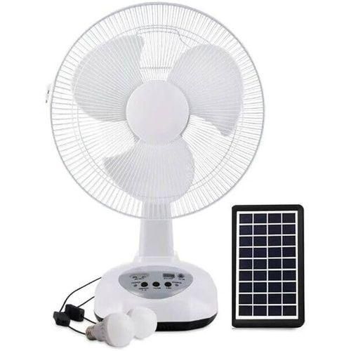 product_image_name-Generic-Rechargeable Table/ Wall Fan With Solar Panel And Bulb-1