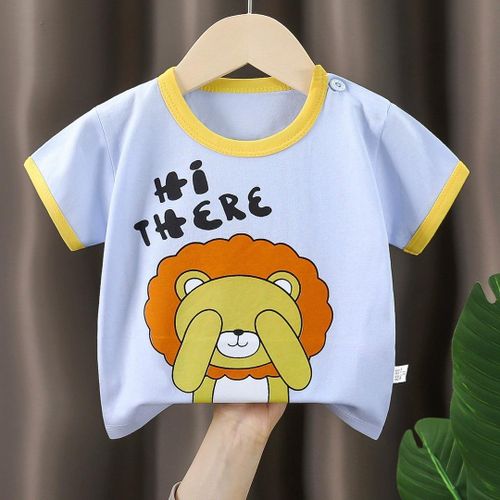 product_image_name-Fashion-2pcs 0-3 Years Baby Boys  Tops Tees Clothes Short Sleeve T-Shirts Soft Breathable Cute Cartoon Print-5