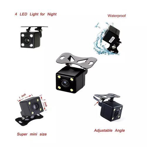 Generic Waterproof Night Vision Car Reverse Camera  4 LED Lights - image 3