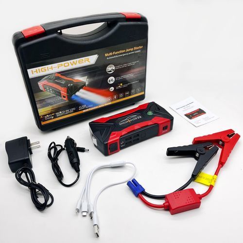 DÉMARRAGE D'URGENCE AVEC SAC À MAIN VOITURE LED LIGHT STARTER POWER BANK  9000 PORTABLE