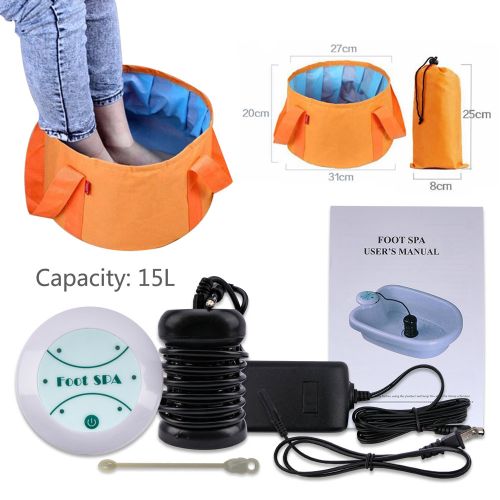 Portable Ionic Bath Spa Ion Foot Detox Machine With Tub & pack of