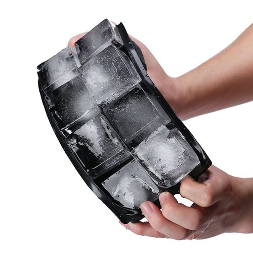 Big Ice Tray Mold Large Food Grade Silicone Ice Cube Square Tray