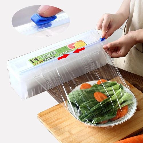 Plastic Cling Wrap With Slide Cutter For Food Products