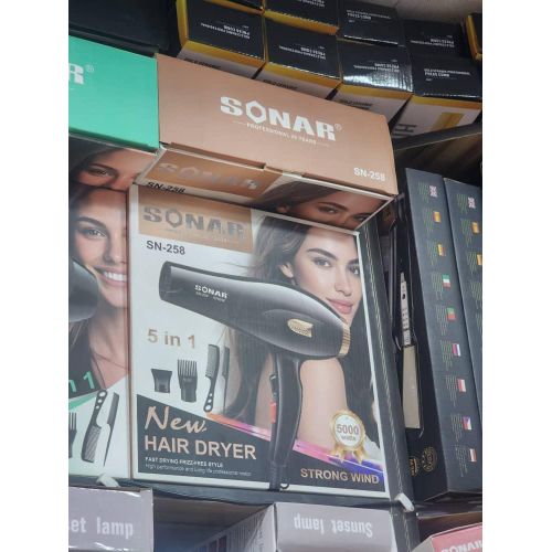 Generic Sonar Professional Hair Dryer SN-258 – 5000W (5-in-1 Set)