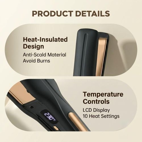 Pride Wolf 2-in-1 Professional Hair Straightener & Curler - Ceramic Flat Iron - image 4