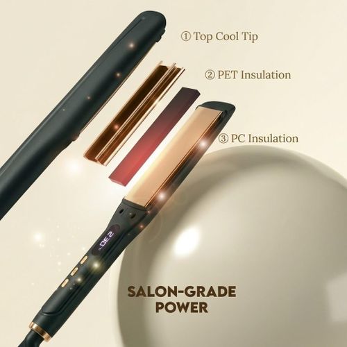Pride Wolf 2-in-1 Professional Hair Straightener & Curler - Ceramic Flat Iron - image 7