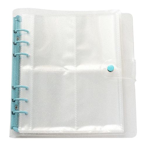 Generic Portable 3 Inch Photo Album 6-Ring Binder Photocard Sleeves For  Blue