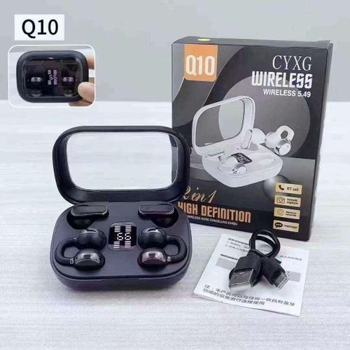 Generic Q10 2 in 1 High Definition True Wirelss Active Noise Cancelling Earbud