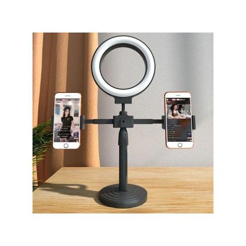 product_image_name-Generic-6" Selfie Mini Q Cell Phone Selfie Ring Light Makeup Vlogging Podcast Video With Tripod Stick stand Holder Ringlight-1