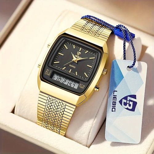 product_image_name-Fashion-Super Men Non Tarnish Super Wristwatch + Solid Bracelet For Boss Men-1