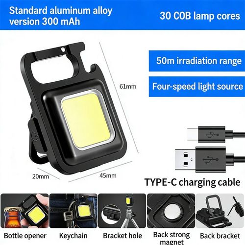 Generic keychain lamp, multi-functional portable portable lamp, mini flashlight, outdoor strong magnet working lamp, key lamp - image 6
