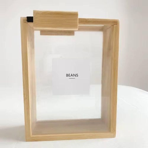 Generic Bamboo Wooden Cereal/Food Storage Dispenser With Stickers - image 2