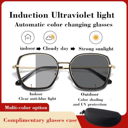 Fashion Anti-blue Color Glasses Stainless Steel Frame Anti-UV ...