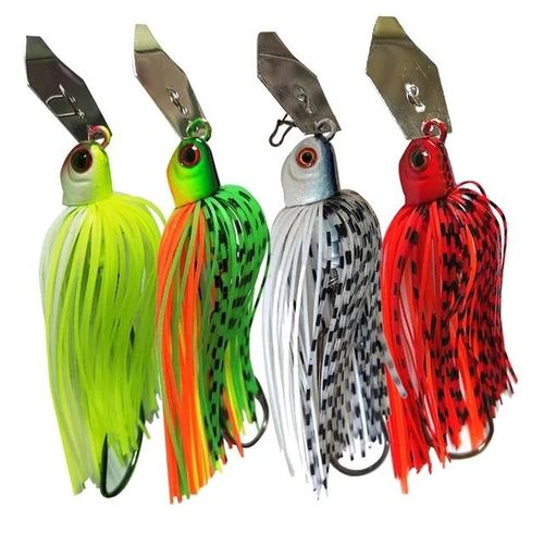 Generic 2pcs/lot 14g/17g Fishing Chatter Bait Spinner Spin Fishing Lure  Buzzbait Chatterbait For Bass Pike Walleye Fishing