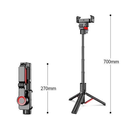Generic C10 Handheld Stabilizer Gimbal Smartphones AI Face Tracking Vlog Live Streaming Selfie Stick Tripod - image 6