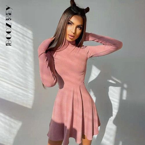 Turtleneck a line dress on sale