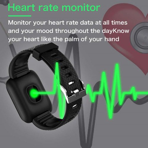 Berjalan Smart Bracelet Sleep Monitoring Life Waterproof Black