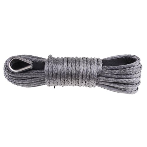 Generic 6mm X 15m Synthetic Fiber Winch Line Cable Rope For ATV