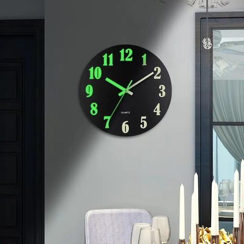 product_image_name-TIMBUTUS-12-Inch Glow-in-the-Dark Wall Clock – Silent Non-Ticking Quartz, Easy-Read Night Display-5