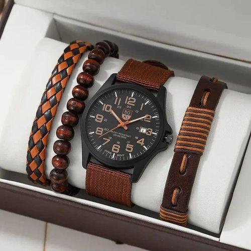 product_image_name-GALUIN-Men's sports quartz watch with cowboy style decoration, three-eye watch and calendar-Black-1