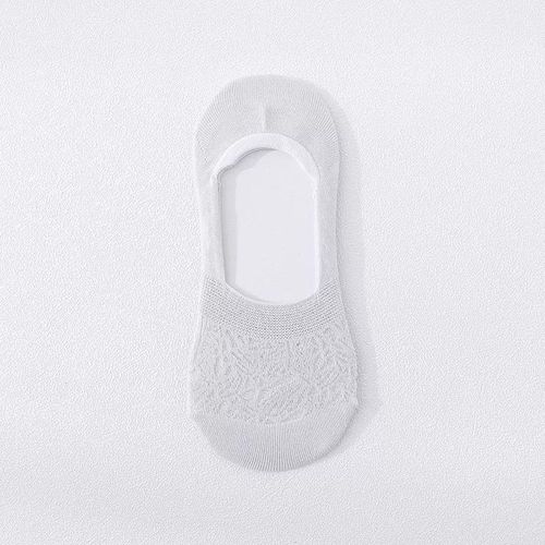 Generic 2pair Women Silicone Non-slip Invisible Socks Summer Solid