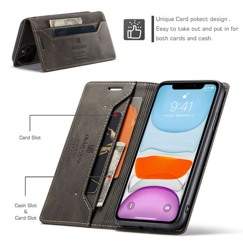 Generic For IPhone 11 Pro Max Case, Leather Flip Cover Magnetic