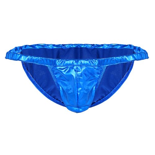 Fashion Blue-inhzoy Hot Y Mens Spandex & Latex Rubber Briefs Bikini Slip  Hommes