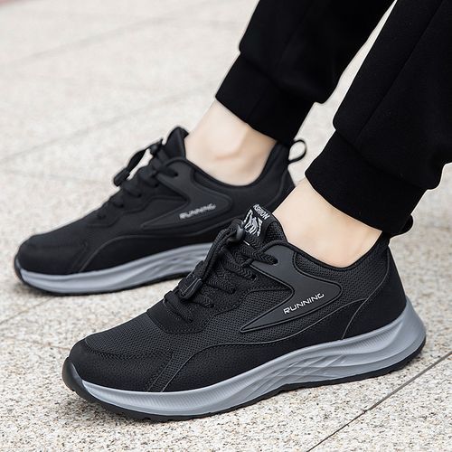 Flangesio Sneakers Men Shoes Big Size 38-47 High Quality Fashion  Air-Cushion Sneakers Trainers Breathable Mesh Male Walking Shoes Black @  Best Price Online