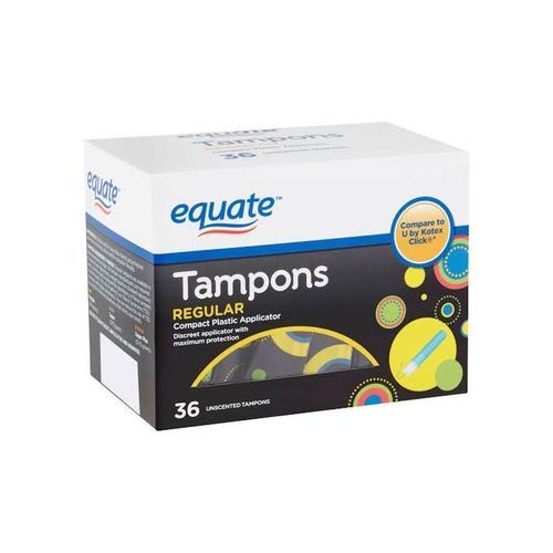 Equate Regular Absorbency Unscented Tampons With Compact Plastic  Applicators, 36 Count