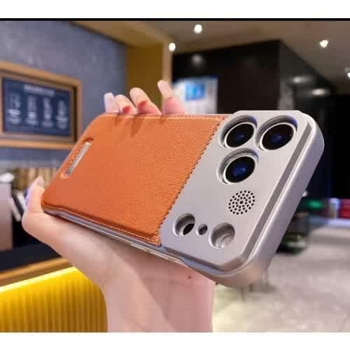 Full  Premium Aluminum Leather Phone Case For IPhone 17 Pro Max