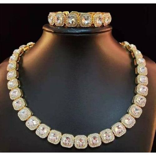 product_image_name-Fashion-Iced Out Gold Tennis Chain With Ice  Bracelet-1